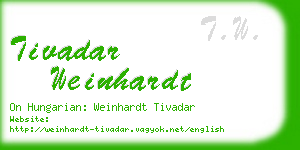 tivadar weinhardt business card